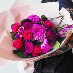 Pink Tones Floral Bouquet- The Flower Shed