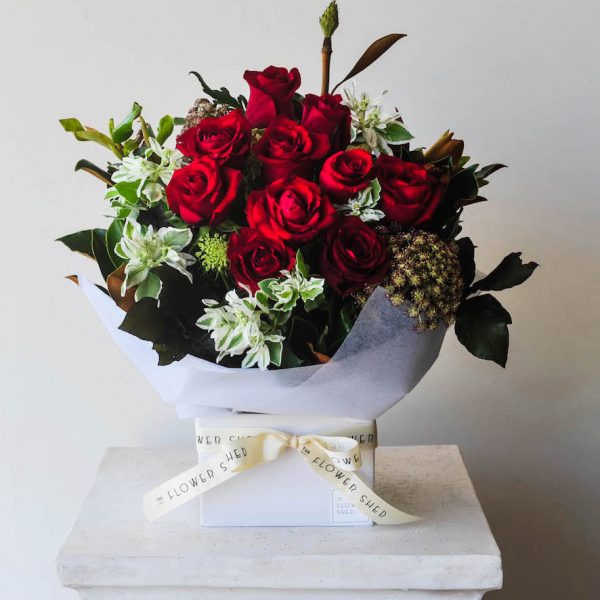 Rose Box Arrangement I Flowers Delivered - The Flower Shed