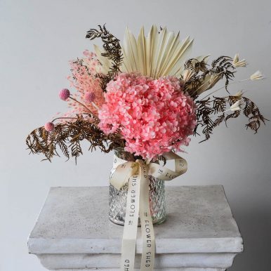 Chaka, Dried & Preserved Pastel Pink Flowers
